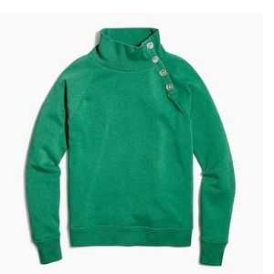 Button-collar pullover sweatshirt